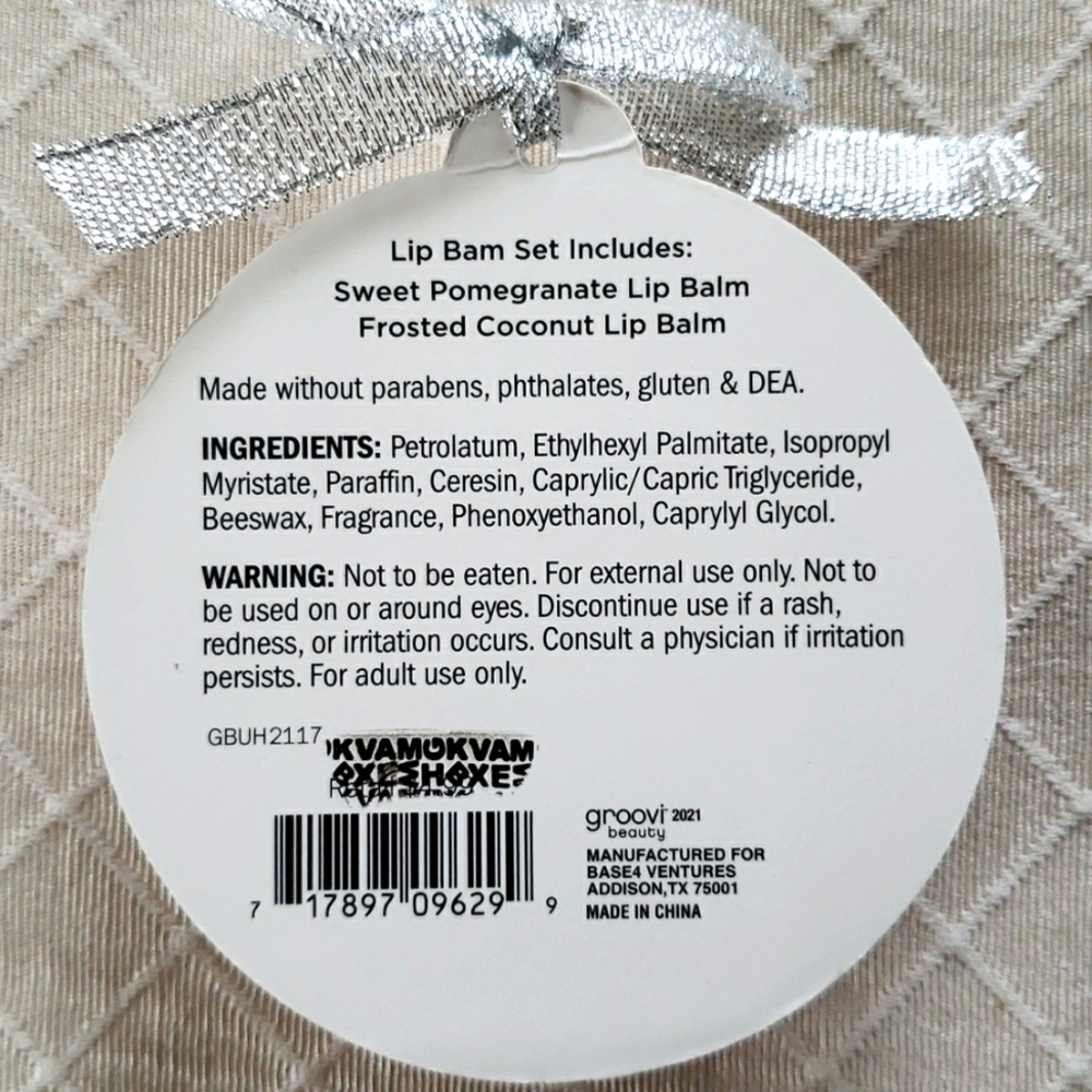 🥳3/20🥳  Lip Balm Set - Sweet Pomegranate and Roasted Coconut - Picture 3 of 3